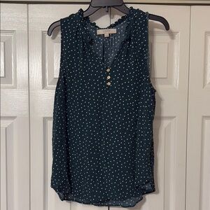 LOFT Sleeveless Ruffled Blouse